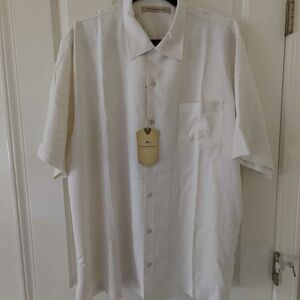 Tommy Bahama Silk Ivory Royal Bermuda Camp Shirt Men's XL New With Tags